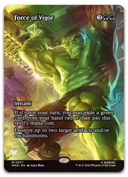 Force of Vigor (Borderless) #77 (Foil) NM Marvel Universe Eternal-Legal - Image 1