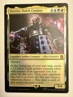 Davros, Dalek Creator 0001 Mythic Foil Doctor Who Commander MTG - Image 1