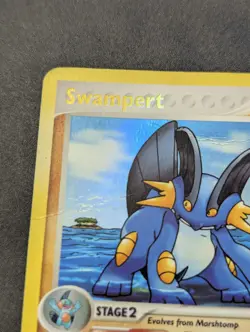 Pokemon TCG Swampert 27/100 Crystal Guardians Reverse Holo Stamp - Image 2