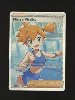 Pokemon Misty's Vitality 111/084 Ultra Rare Pitch Black - NM - Image 1