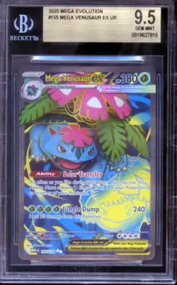 BGS 9.5 Mega Venusaur EX 155/132 Mega Evolution Pokemon - Image 1