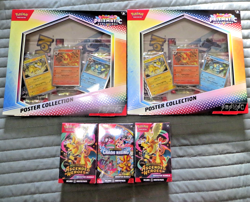 Pokemon Ascended Heroes Booster, Prismatic Poster Collection & Chaos Rising LOT - Image 1