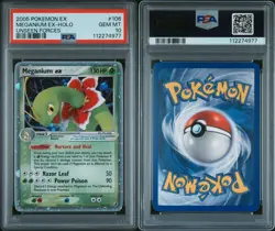 2005 Pokemon EX Unseen Forces #106 Meganium EX-Holo PSA 10 - Image 3