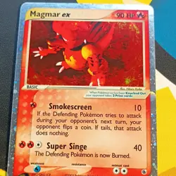 Nintendo Pokemon TCG Magmar ex 100/109 Ruby and Sapphire Holo Ultra Rare 90HP - Image 1