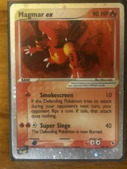 Pokemon TCG Magmar ex 100/109 EX Ruby & Sapphire Holo Ultra Rare 2003 Eng 90 HP - Image 3