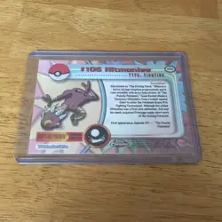 2000 Topps Chrome Pokemon Series 2 T.V. Animation - #106 - Hitmonlee - Image 2