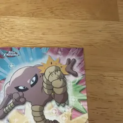 2000 Topps Chrome Pokemon Series 2 T.V. Animation - #106 - Hitmonlee - Image 5