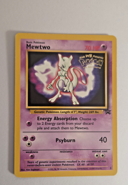 Pokemon Mewtwo Black Star Movie Promo 03/53 WOTC Regular Card - Image 1