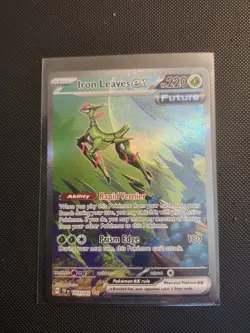 Pokemon TCG Iron Leaves EX Scarlet & Violet Temporal Forces 203/162 - Image 1