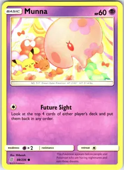 Munna 88/236 Common Unified Minds Pokemon Near Mint - Image 1
