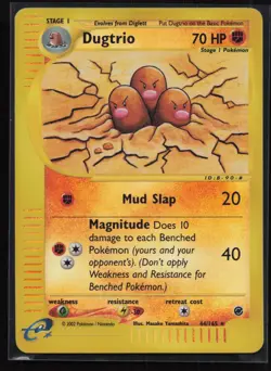 E Reader Reverse Holo Dugtrio (44) 044/165 Expedition Pokemon TCG Card - Image 1