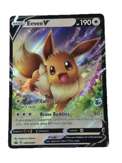 EEVEE V STAMPED BLACK STAR PROMO SWSH065 POKEMON TCG BATTLE ACADEMY 2020 - Image 1