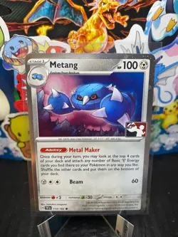 Metang 114/162 - Cosmos Holo - Prize Pack - Pokemon TCG - NM - Image 1