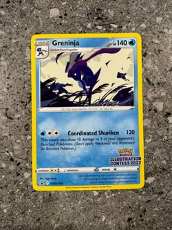 Pokemon TCG Cards Greninja SWSH305 Illustration Contest 2022 Black Star Promo NM - Image 1