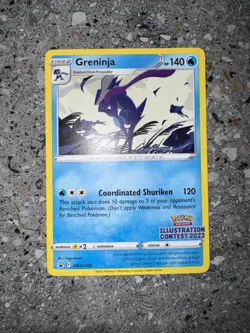 Pokemon TCG Cards Greninja SWSH305 Illustration Contest 2022 Black Star Promo NM - Image 3