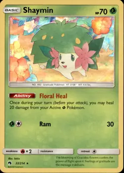 Shaymin 33/214 Holo Rare Lost Thunder Pokemon Near Mint - Image 1