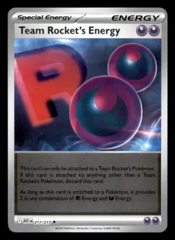 Team Rocket's Energy 217/217 Uncommon Ascended Heroes Pokemon Reverse Holo NM - Image 1