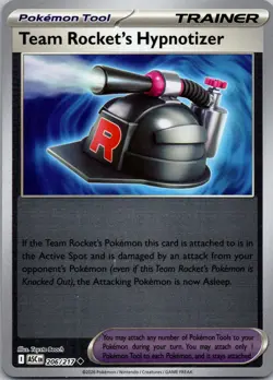 Team Rocket's Hypnotizer 206/217 Ascended Heroes Pokemon Reverse Holo NM - Image 1