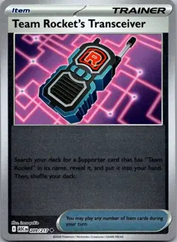 Team Rocket's Transceiver 209/217 Ascended Heroes Pokemon Reverse Holo NM - Image 1