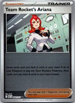 Team Rocket's Ariana 202/217 Uncommon Ascended Heroes Pokemon Reverse Holo NM - Image 1