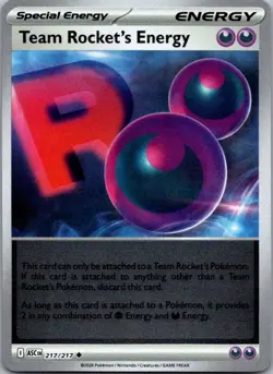 Team Rocket's Energy 217/217 Uncommon Ascended Heroes Pokemon Reverse Holo NM - Image 1