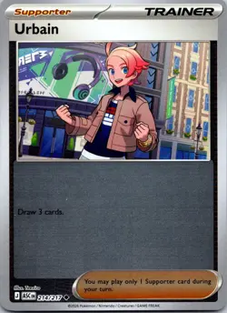 Urbain 214/217 Uncommon Ascended Heroes Pokemon Reverse Holo Near Mint - Image 1