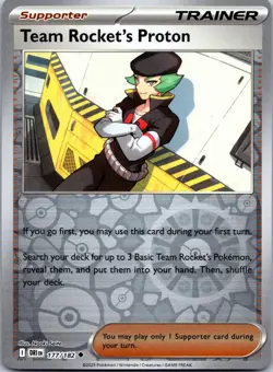 Team Rocket's Proton 208/217 Uncommon Ascended Heroes Pokemon Reverse Holo NM - Image 1