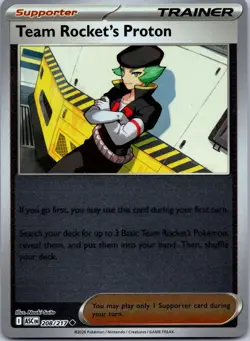 Team Rocket's Proton 208/217 Uncommon Ascended Heroes Pokemon Reverse Holo NM - Image 1