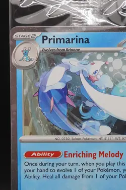 Primarina 020/084 Barnes & Noble Cosmos Holo Pokemon Pitch Black Sealed NM - Image 4