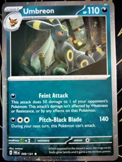 Umbreon 059/131 (Cosmos Holo) Prismatic Evolution Pokemon TCG NM/M - Image 1