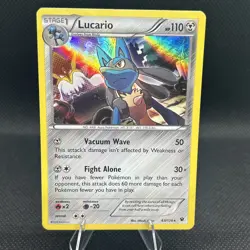 Lucario 63/124 - Holo R Fates Collide Pokemon Holo NM - Image 1