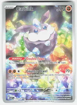 Carbink 242/217 Illustration Rare Ascended Heroes Pokemon Holo Near Mint - Image 1