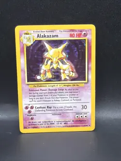 Pokemon TCG Alakazam Base Set 1/102 Holo Unlimited Holo Rare - Image 1