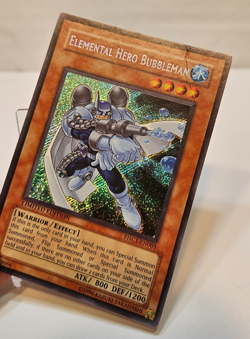 Elemental Hero Bubbleman EHC1-EN003 Secret Rare Limited Edition Yugioh 1988 - Image 4