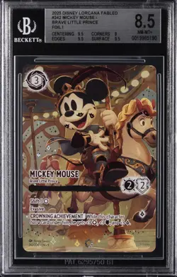 2025 DISNEY LORCANA FABLED FOIL I MICKEY MOUSE - BRAVE LITTLE PRINCE BGS 8.5 - Image 1