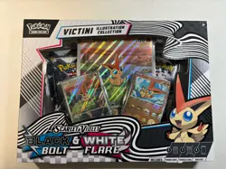 Pokemon TCG Black Bolt and White Flare Victini Illustration Collection Box New - Image 1