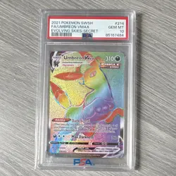 Pokemon TCG Umbreon VMAX 214/203 Evolving Skies Secret Rare Holo PSA 10 EN - Image 1