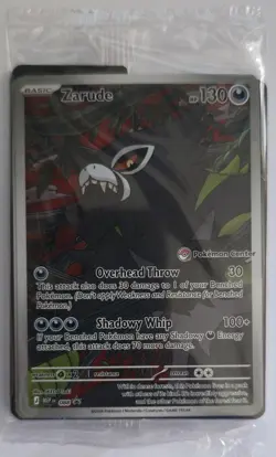 Pokemon TCG Pitch Black MEP 088 Zarude Black Star Promo Pokemon Center Stamped - Image 1