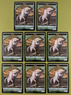 8 Wolf Token Core Set 2015 M15 Prerelease Cards Magic the Gathering MTG 8 - Image 1