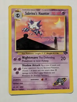 Pokemon Gym Challenge Sabrina's Haunter 55/132 1999-2000 Card - Image 1