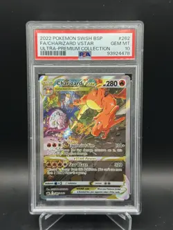 CHARIZARD VSTAR SWSH 262 PSA 10 2022 POKEMON BLACK STAR PROMO FULL ART - Image 1
