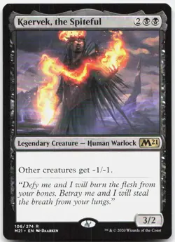 Kaervek, the Spiteful 106 Near Mint Core Set 2021 Rare Foil Magic: The Gathering - Image 1