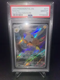 Pokemon TCG RAICHU 211/193 Paldea Evolved Illustration Rare PSA 10 - Image 1