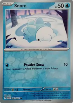 045/162 SNOM REVERSE HOLO TEMPORAL FORCES POKEMON CARD - Image 1