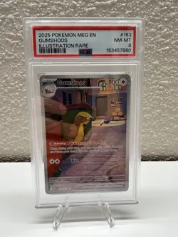 2025 POKEMON MEG EN-MEGA EVOLUTION #153 GUMSHOOS ILLUSTRATION RARE PSA 8 - Image 1
