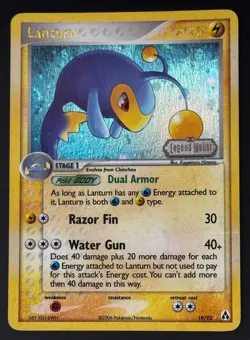 Pokemon TCG: Lanturn - 19/92 Reverse Holo Rare EX Legend Maker [MP+] - Image 1