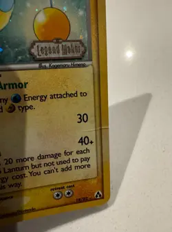 Pokemon TCG: Lanturn - 19/92 Reverse Holo Rare EX Legend Maker [MP+] - Image 2