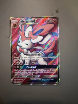 Pokemon Sylveon GX 140/145 SM Guardians Rising Full Art Holo UR English HP200 - Image 3