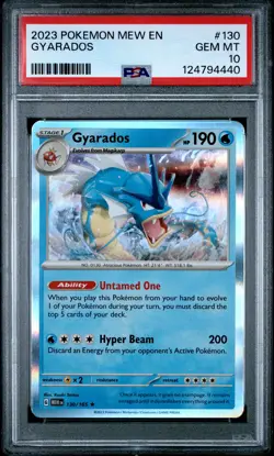 2023 Pokemon Mew En-151 #130 Gyarados PSA 10 - Image 1