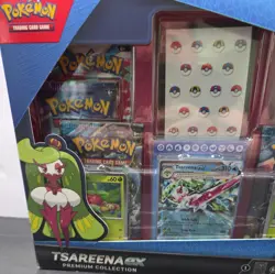 Pokemon TCG Tsareena ex Premium Collection Box New Sealed 6 Packs Promo Cards - Image 3